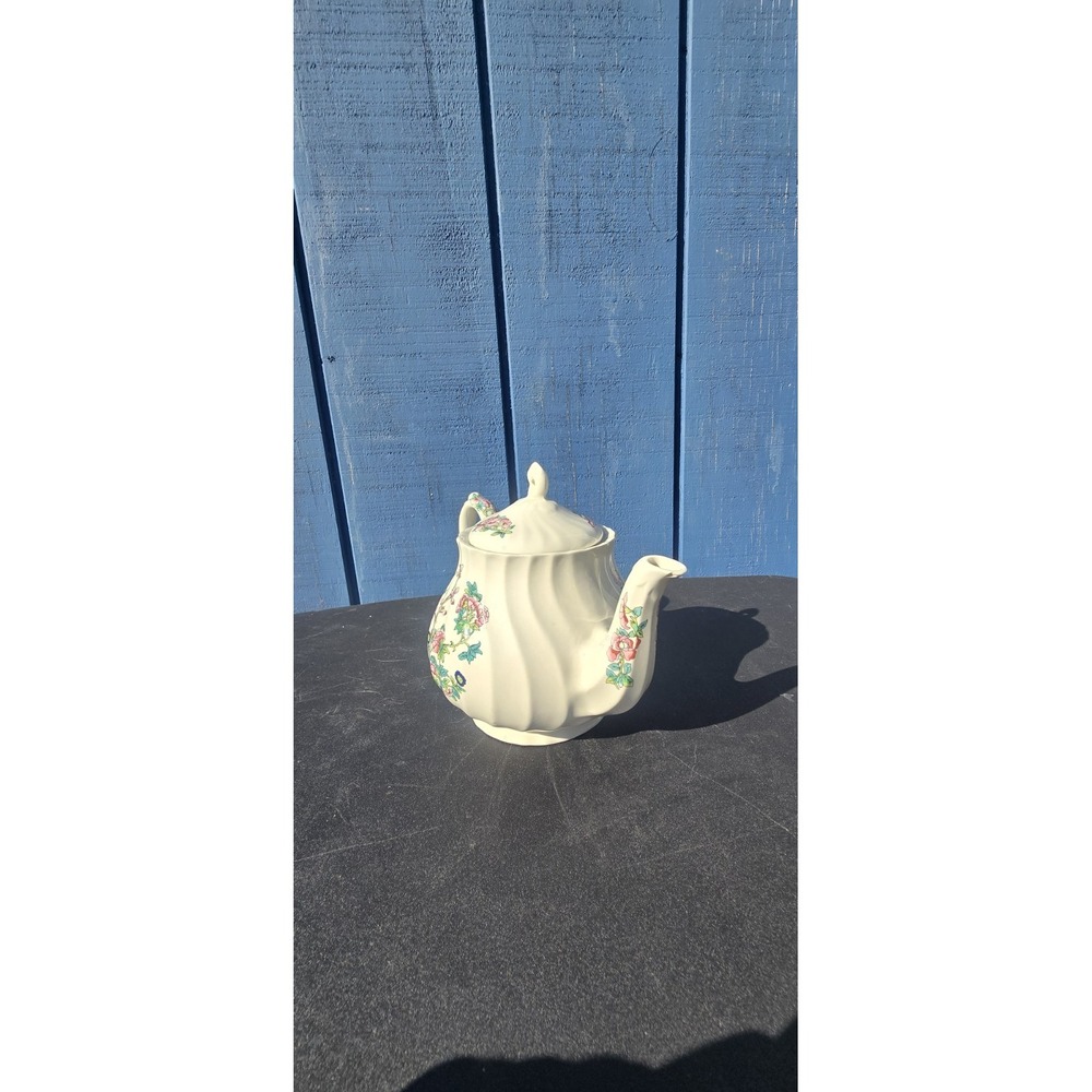 Vintage Sadler Porcelain Teapot, Made in England, Floral Design